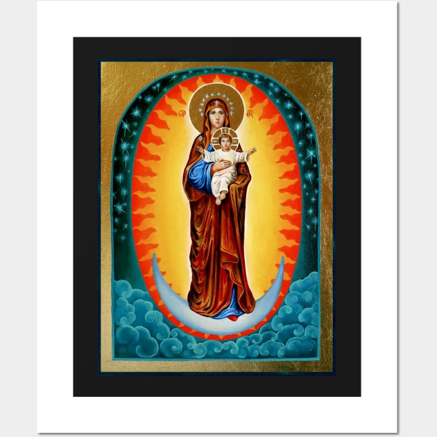 Blessed Heaven. Woman of the Apocalypse. Woman Clothed with the Sun. Orthodox icon. Wall Art by Lala Lotos